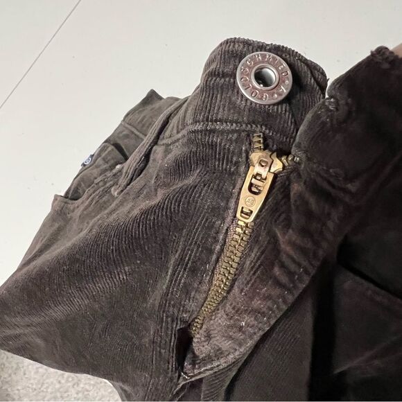 Ag Adriano Goldschmied The Stevie Slim Straight Corduroy Pants in Brown - Picture 9 of 12